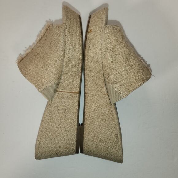 SIMPLY VERA by VERA WANG Wedge Sandal Womens 9M Tan Platform Textile Fringe Boho - Picture 9 of 12